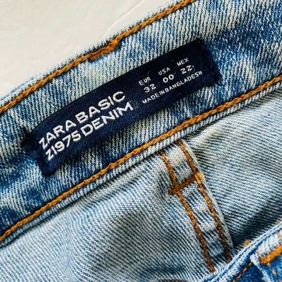 Zara Blue Jeans distressed embodied light Washed vintage - Picture 10 of 10